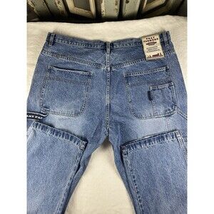 Vintage Phat Farm Farmers Denim Blue Jeans 42x34 Y2K Baggy Hip Hop 90’s Pants